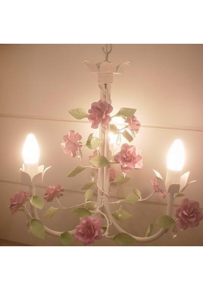 Lustre infantil Provence Rosas 